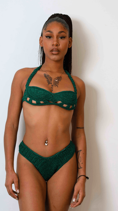 Bas de Maillot de Bain - Émeraude Sauvage - Crochet