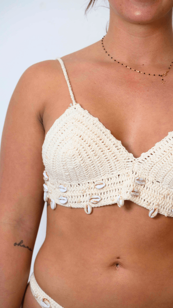 Haut de Maillot de Bain - Perle Naturelle - Crochet