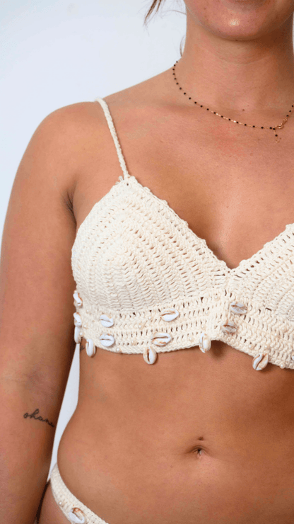 Haut de Maillot de Bain - Perle Naturelle - Crochet