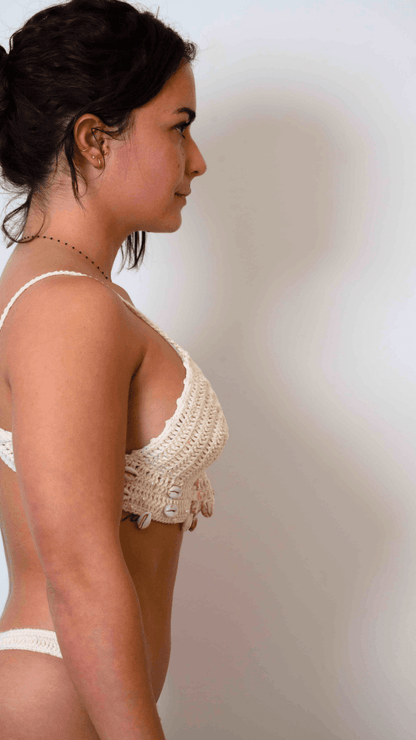 Haut de Maillot de Bain - Perle Naturelle - Crochet