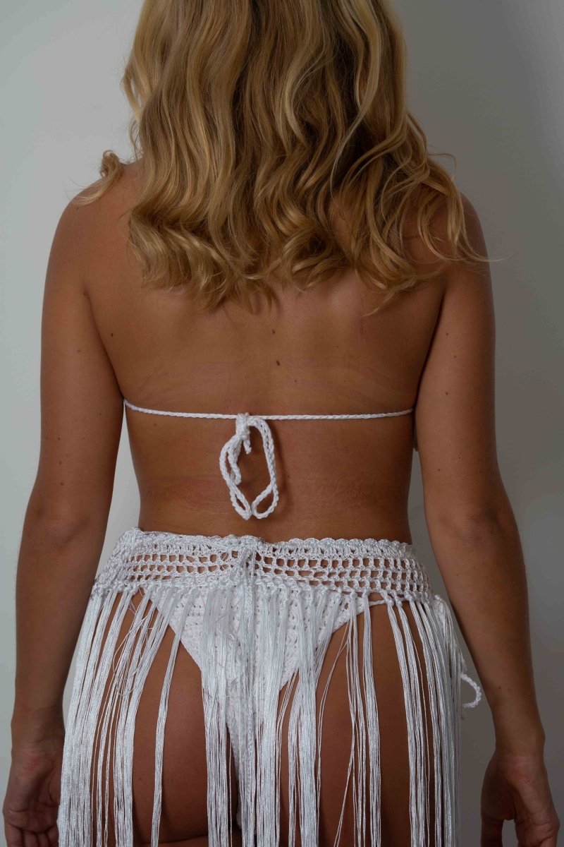 Jupe de Plage Blanc - Crochet