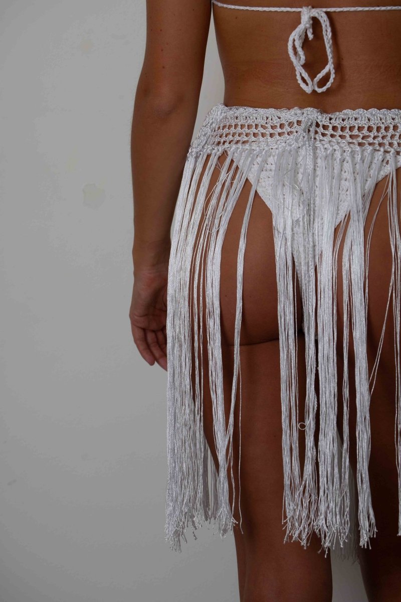 Jupe de Plage Blanc - Crochet