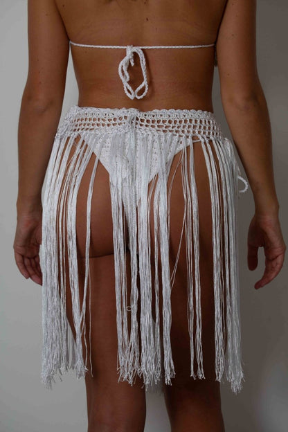 Jupe de Plage Blanc - Crochet