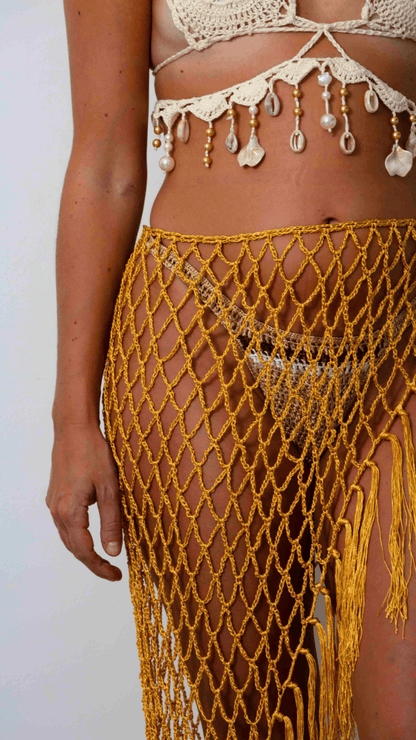 Jupe de Plage - Jaune Doré - Crochet