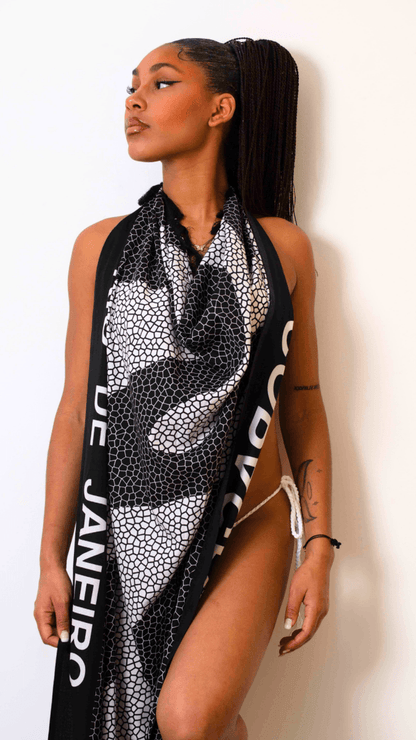 Paréo Copacabana Noir & Blanc