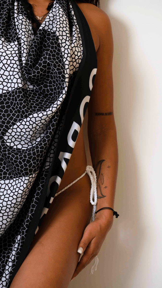 Paréo Copacabana Noir & Blanc