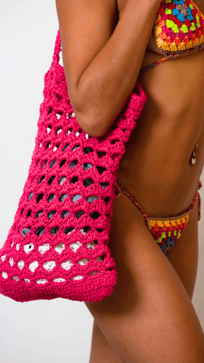 Sac en Crochet Rose Solaire